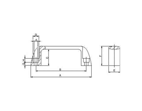 Bügelgriff MF/AT - Technische Zeichnung | Kuala Kunststofftechnik GmbH