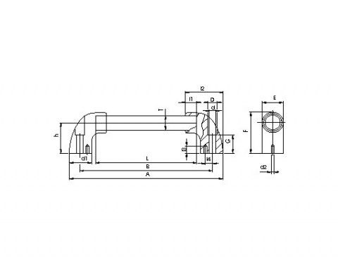Bügelgriff MTR - Technische Zeichnung | Kuala Kunststofftechnik GmbH