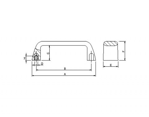 Bügelgriff MT - Technische Zeichnung | Kuala Kunststofftechnik GmbH