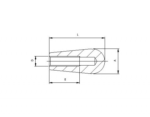 Handgriff MCC - Technische Zeichnung | Kuala Kunststofftechnik GmbH