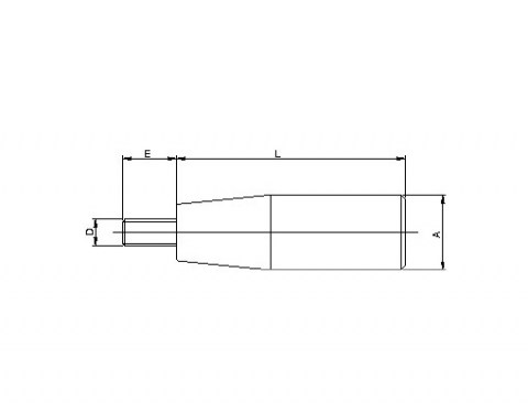 Handgriff MCF - Technische Zeichnung | Kuala Kunststofftechnik GmbH