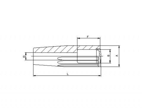 Handgriff MCM - Technische Zeichnung | Kuala Kunststofftechnik GmbH