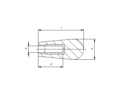 Handgriff MCO - Technische Zeichnung | Kuala Kunststofftechnik GmbH