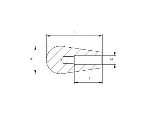 Handgriff MCTL - Technische Zeichnung | Kuala Kunststofftechnik GmbH