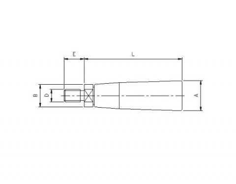 Handgriff MECG - Technische Zeichnung | Kuala Kunststofftechnik GmbH