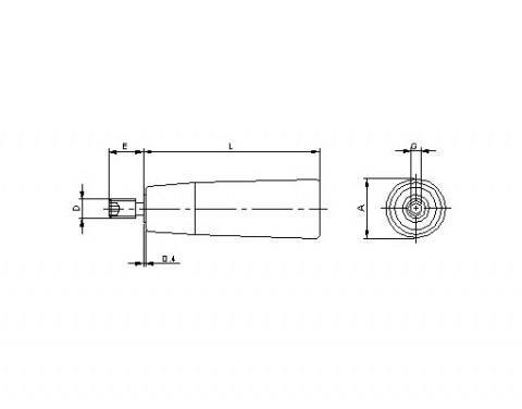 Handgriff MEP - Technische Zeichnung | Kuala Kunststofftechnik GmbH