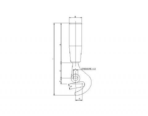 Handgriff MPC_B - Technische Zeichnung | Kuala Kunststofftechnik GmbH