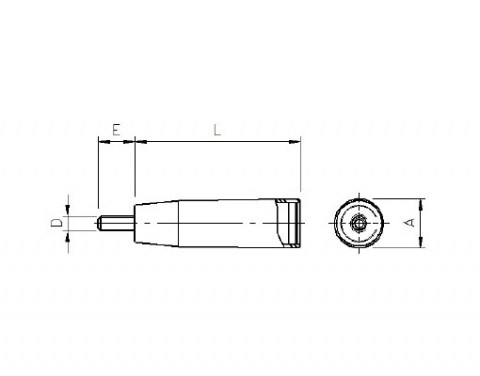 Handgriff PMC - Technische Zeichnung | Kuala Kunststofftechnik GmbH