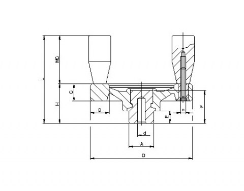 Handrad VPRA DM - Technische Zeichnung | Kuala Kunststofftechnik GmbH