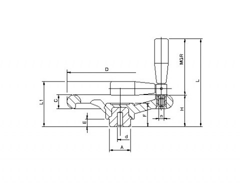 Handrad VRF MR - Technische Zeichnung | Kuala Kunststofftechnik GmbH