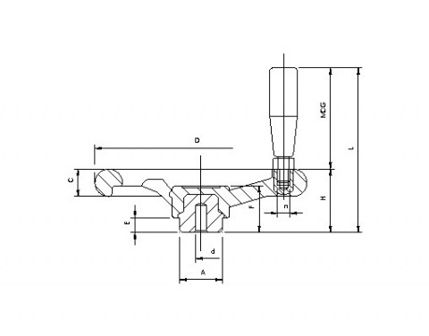 Handrad VRF M - Technische Zeichnung | Kuala Kunststofftechnik GmbH