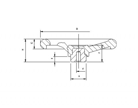 Handrad VRF - Technische Zeichnung | Kuala Kunststofftechnik GmbH