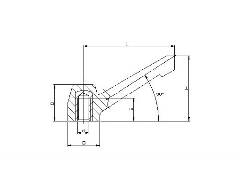Klemmhebel MAB/C - Technische Zeichnung | Kuala Kunststofftechnik GmbH