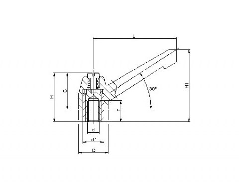 Klemmhebel MAB - Technische Zeichnung | Kuala Kunststofftechnik GmbH - Technische Zeichnung | Kuala Kunststofftechnik GmbH