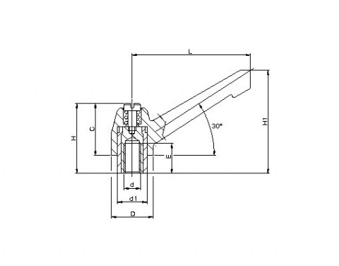 Klemmhebel MAB - Technische Zeichnung | Kuala Kunststofftechnik GmbH - Technische Zeichnung | Kuala Kunststofftechnik GmbH