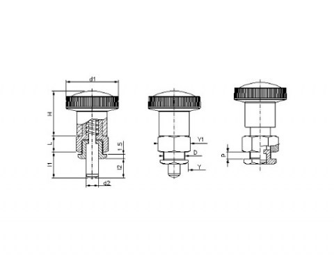 Rastbolzen PPD - Technische Zeichnung | Kuala Kunststofftechnik GmbH