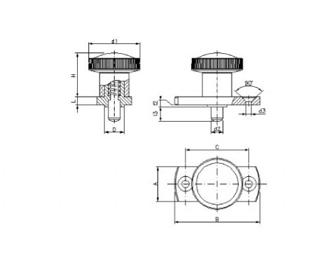 Rastbolzen PPF - Technische Zeichnung | Kuala Kunststofftechnik GmbH