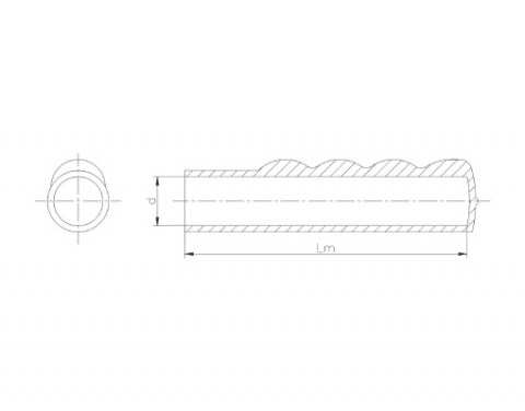 SATURN - Griff mit Mulden raue Oberfläche - Technische Zeichnung | Kuala Kunststofftechnik GmbH