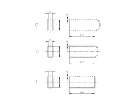 Schutzkappe für Flach- und Vierkantmaterial - Technische Zeichnung - Schutzkappen | Kuala Kunststofftechnik GmbH
