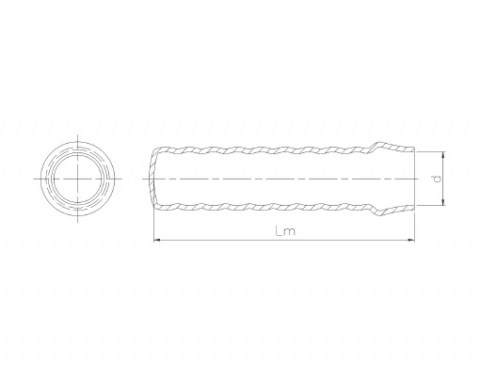 TERRA – Handgriff mit umlaufenden Mulden - Technische Zeichnung | Kuala Kunststofftechnik GmbH